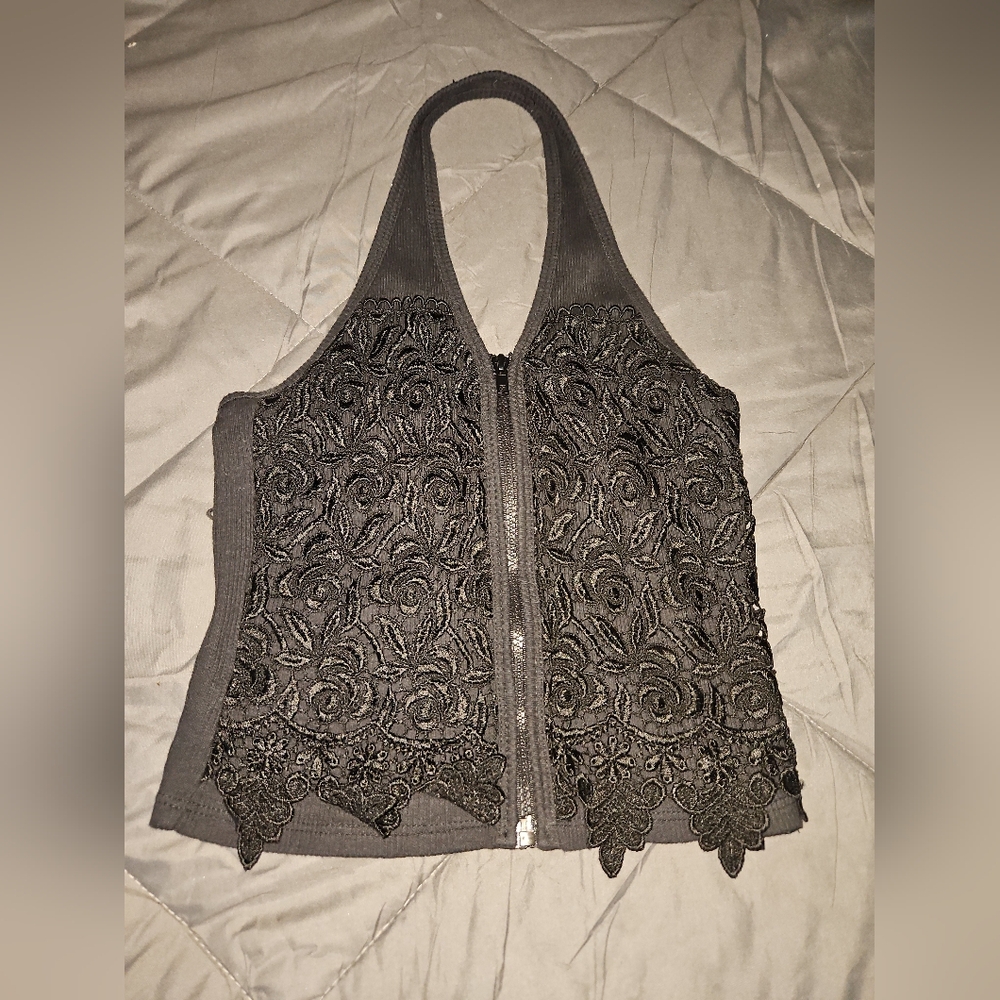 ZIP UP HALTER/VEST